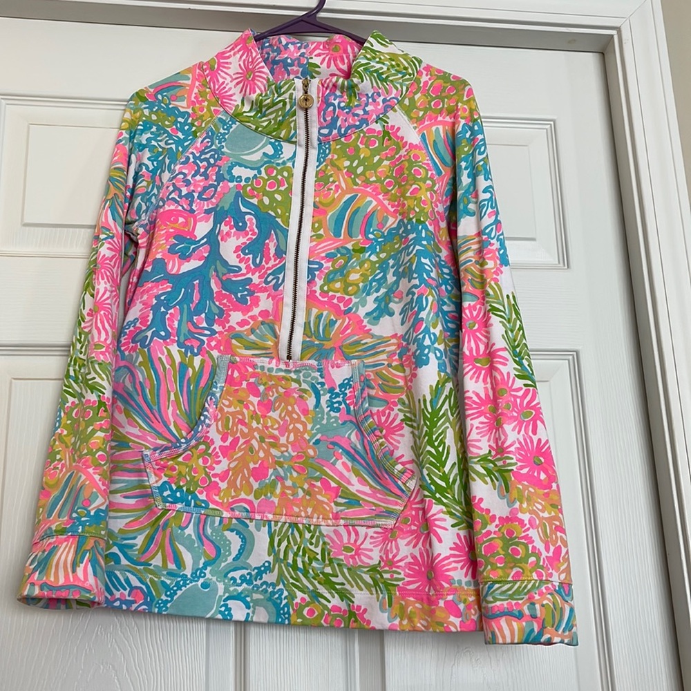 S 3/4 zip popover Sea Fan